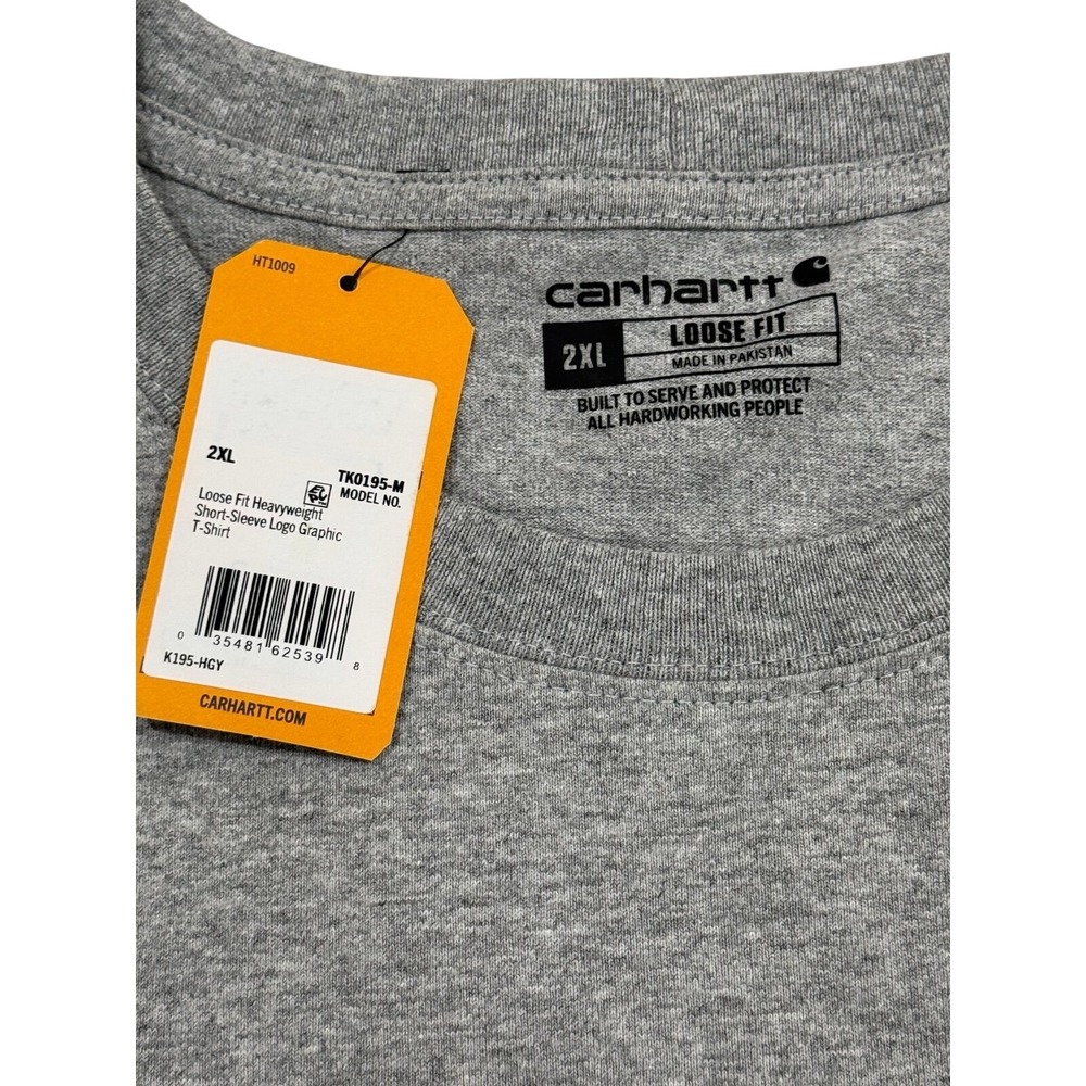 Carhartt Loose Fit Heavyweight Short Sleeve Shirt Men's XXL Grey‎ NWT - Picture 6 of 7